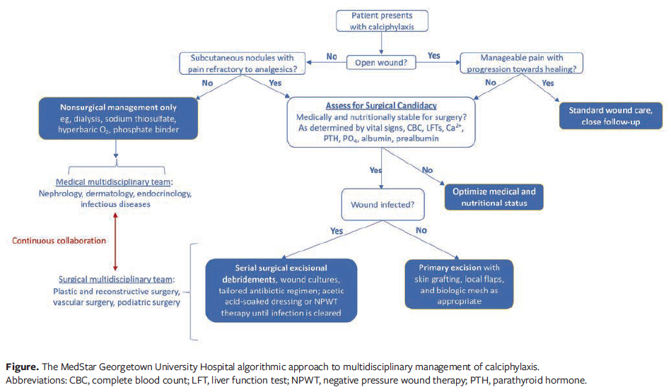 Surgical Management of Pain or Infection Secondary to Calciphylaxis A